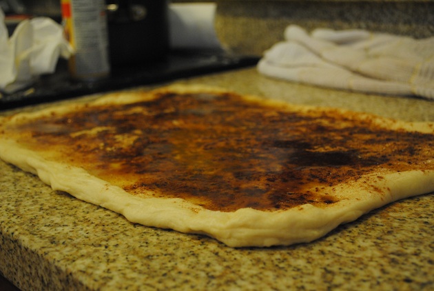 Cinnamon Roll dough A delicious lake of butter, cinnamon and honey