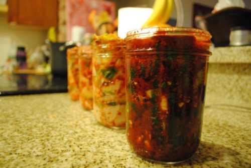jars of kimchi
