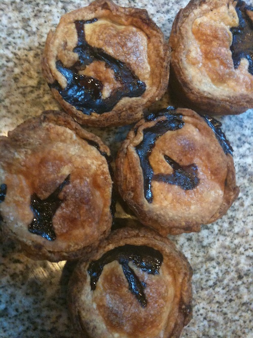 Small Plum Blueberry Pies
