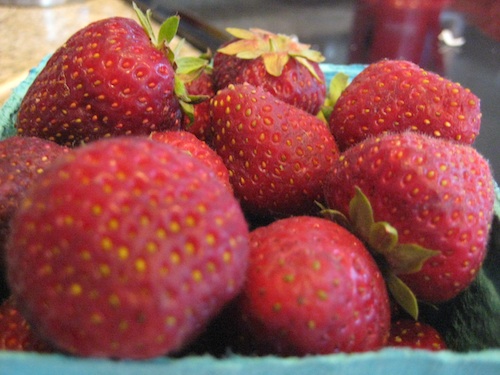 Viva Farms strawberries detail
